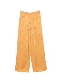 Forte Forte floral-jacquard straight-leg Trousers | Yellow | FARFETCH at Farfetch